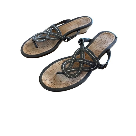 Sperry Espadrille‎ Wedge Sandals Thong Style Comfortable Summer Shoes - Picture 2 of 9